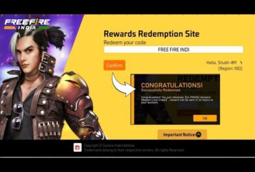 Redeem code free fire in india